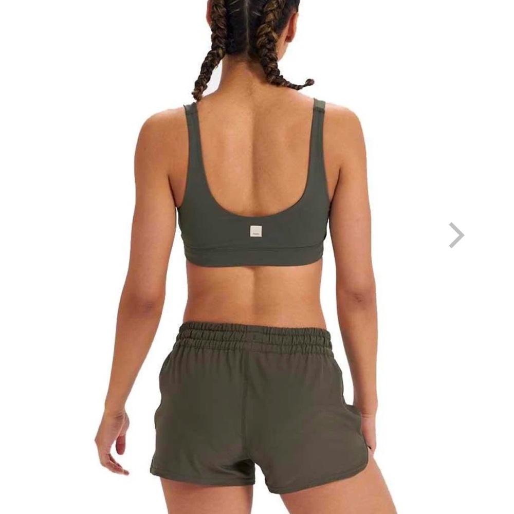 Vuori Olive Green Scoop Back Sports Bra